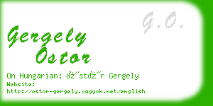 gergely ostor business card